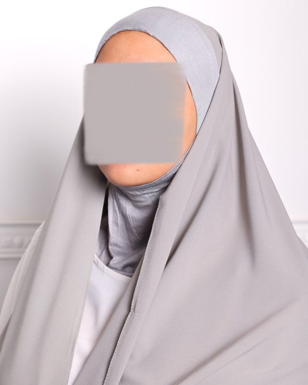 HIJAB CAGOULE INTÉGRÉ À ENFILER Hijab cagoule à enfiler pour femme pas cher mon hijab pas cher gris